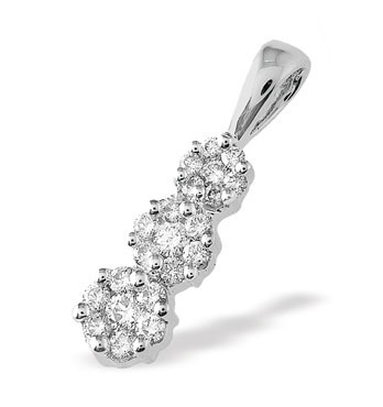 White Gold Diamond Pendant (325)