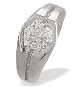 Ampalian Jewellery White Gold Diamond Ring (018)