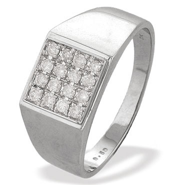 Ampalian Jewellery White Gold Diamond Ring (078)
