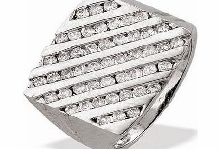 Ampalian Jewellery White Gold Diamond Ring (085)