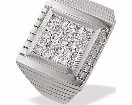 Ampalian Jewellery White Gold Diamond Ring (091)