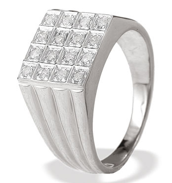 Ampalian Jewellery White Gold Diamond Ring (134)
