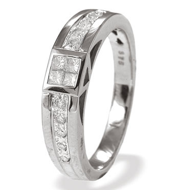 Ampalian Jewellery White Gold Diamond Ring (188)