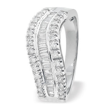 Ampalian Jewellery White Gold Diamond Ring (451)