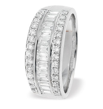 Ampalian Jewellery White Gold Diamond Ring (524)
