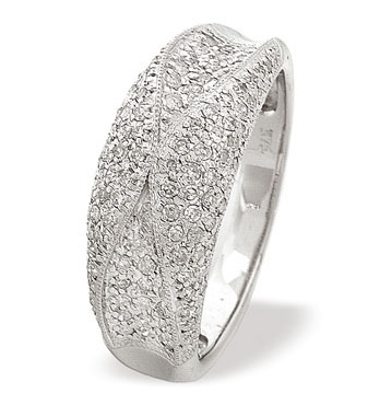 Ampalian Jewellery White Gold Diamond Ring (590)