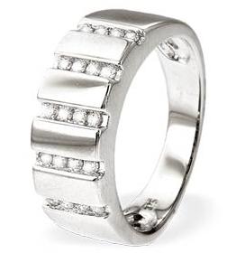 Ampalian Jewellery White Gold Diamond Ring (607)