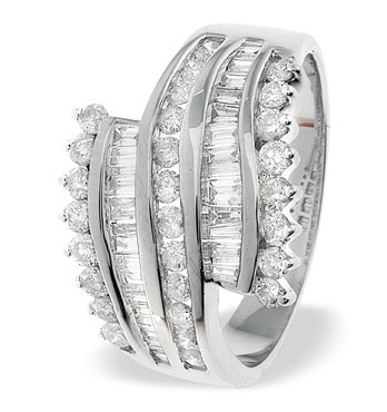 Ampalian Jewellery White Gold Diamond Ring (744)