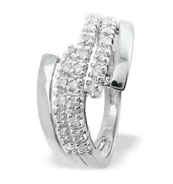 Ampalian Jewellery White Gold Diamond Ring (755)