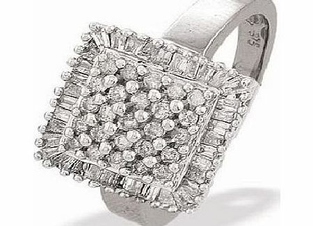 Ampalian Jewellery White Gold Diamond Ring (992)