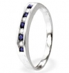 Ampalian Jewellery White Gold Diamond Sapphire Ring