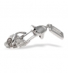 Ampalian Jewellery White Gold Diamond Shoe Pendant & Chain