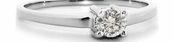 Ampalian Jewellery White Gold Diamond Solitaire Ring (071)