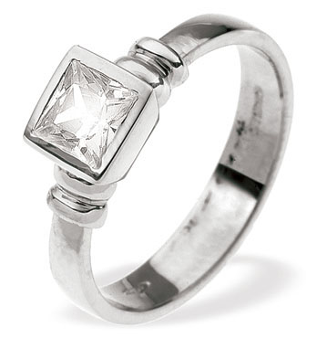 Ampalian Jewellery White Gold Diamond Solitaire Ring (227)