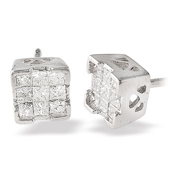 White Gold Diamond Studs (909)