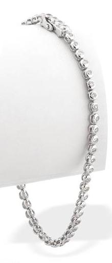 Ampalian Jewellery White Gold Diamond Tennis Bracelet (152)