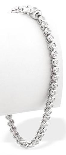Ampalian Jewellery White Gold Diamond Tennis Bracelet (153)