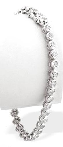 Ampalian Jewellery White Gold Diamond Tennis Bracelet (155)
