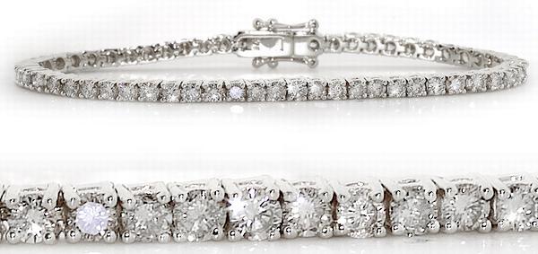Ampalian Jewellery White Gold Diamond Tennis Bracelet (361)