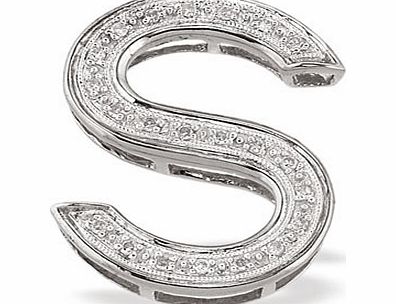 White Gold Initial Pendant & Chain (490)