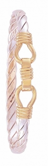Ampalian Jewellery White Gold Rope Bangle