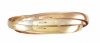 Ampalian Jewellery White- Yellow & Rose Gold Bangle