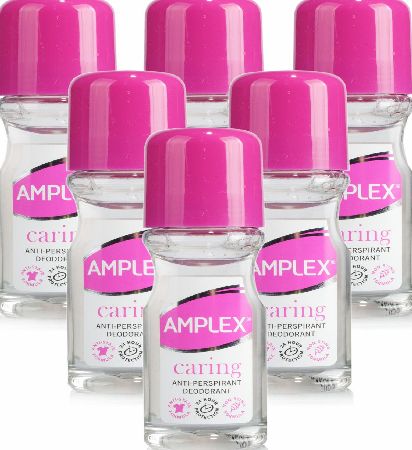 Amplex Antiperspirant Roll-On Caring 6 Pack