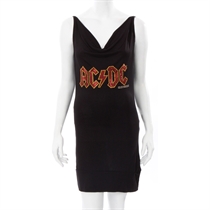 amplified Black ACDC Cowl Neck Dress