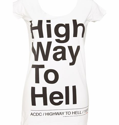 Ladies AC/DC Highway To Hell Lyrics T-Shirt from