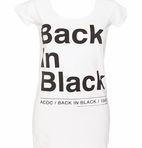 Amplified Clothing Ladies Back In Black Lyrics T-Shirt from