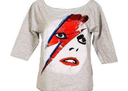 Amplified Clothing Ladies Foil Print David Bowie Aladdin Sane Slash