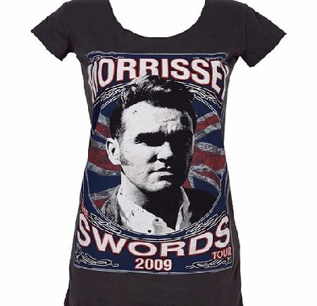 Amplified Clothing Ladies Morrissey Swords 2009 Charcoal T-Shirt