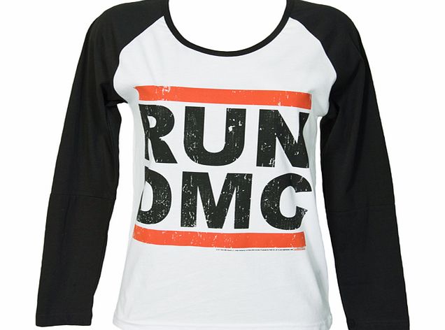 Ladies Run DMC Logo Baseball T-Shirt from