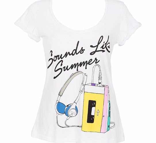 Ladies Sounds Like Summer Walkman T-Shirt from