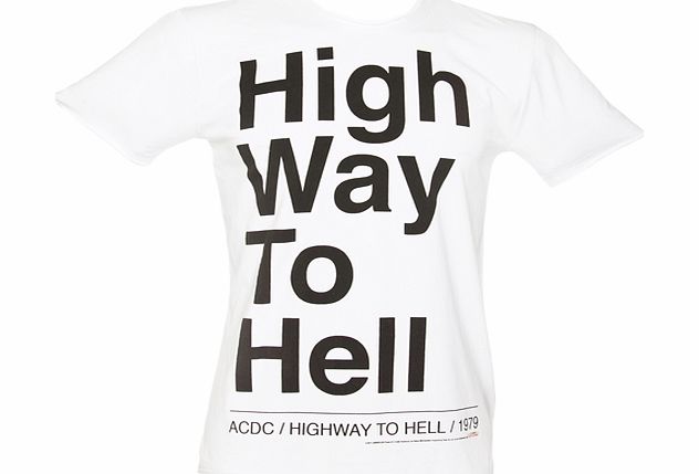 Mens AC/DC Highway To Hell Lyrics T-Shirt