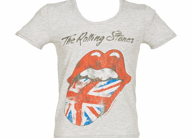 Amplified Clothing Mens Rolling Stones UK Tongue Scoop Neck