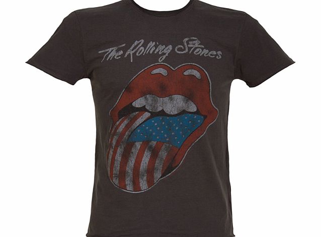 Amplified Clothing Mens Rolling Stones US Flag T-Shirt from
