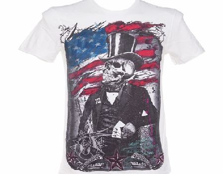 Mens American Top Hat Off White T-Shirt