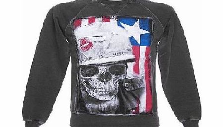 Mens War Is Hell Charcoal Sweater from