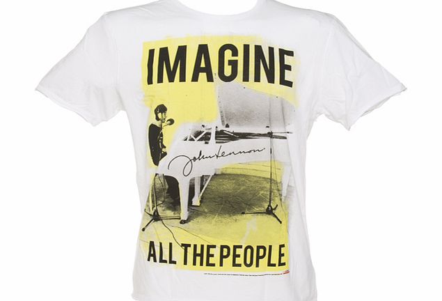 Amplified Ikons Mens John Lennon Imagine White T-Shirt from