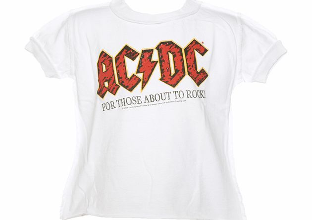 Kids AC/DC About To Rock White T-Shirt from
