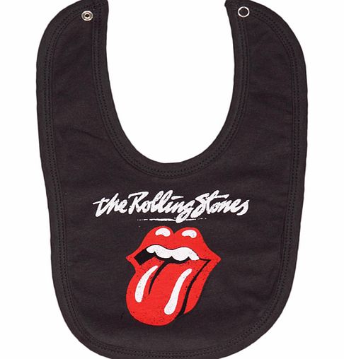 Amplified Kids Kids Charcoal Rolling Stones Licks Bib from