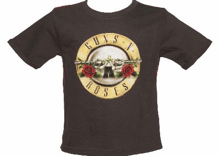 Kids Grey Marble Washed Guns N Roses Logo