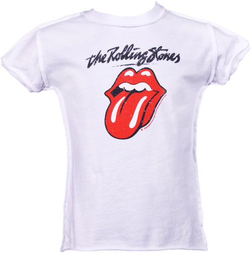 Kids White Rolling Stones Licks T-Shirt from