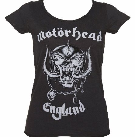 Amplified Ladies Charcoal Motorhead England T-Shirt from