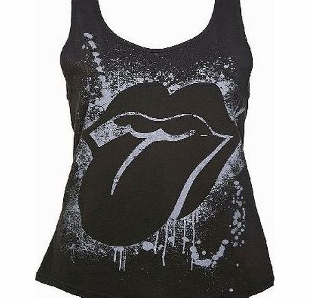 Ladies Charcoal Rolling Stones Graffiti Vest