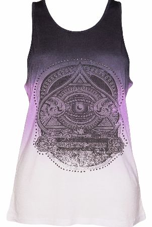 Amplified Ladies Premium Purple Tie Dye Diamante Deftones