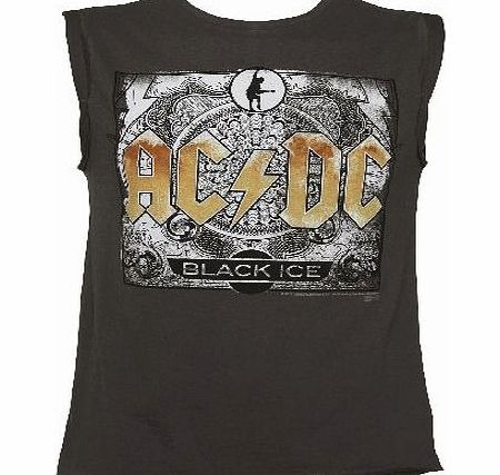 Amplified Mens Charcoal Black Ice Sleeveless AC/DC