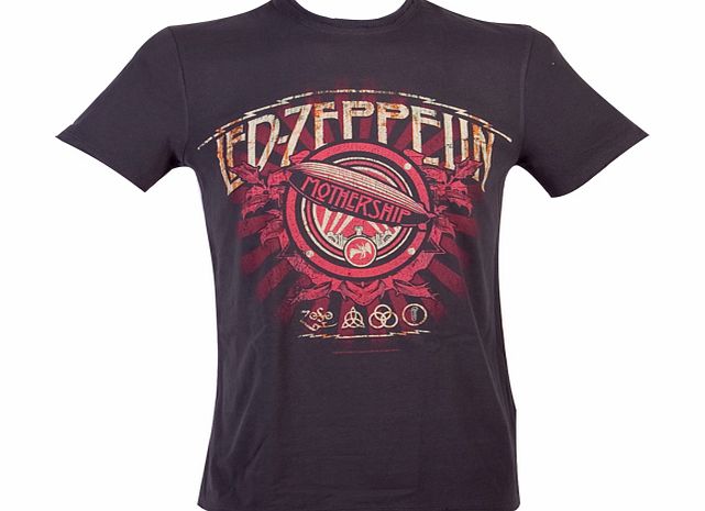 Amplified Mens Led Zeppelin Mothership Charcoal T-Shirt