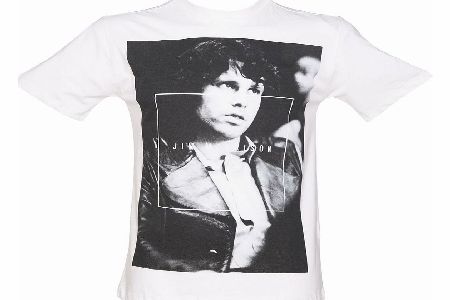 Mens White Jim Morrisson Photographic T-Shirt